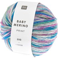 Rico Design "Baby Merino Print" - Pfau von Blau