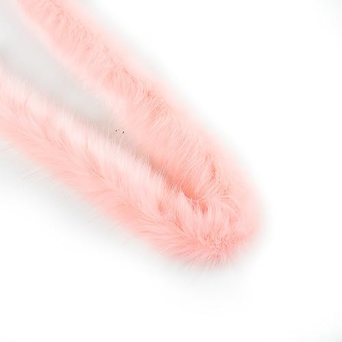 1 Stück Kunstfell Bordüre,Kunstpelz Kunstfell Band Pelzige Streifen Furry Faux Precut Strips Kunstpelzband Dekoband Plüsch Trim für Kranz Kleidung Schleifen Basteln Nähen,Rosa,8-10 cm x 1 m von Blausky