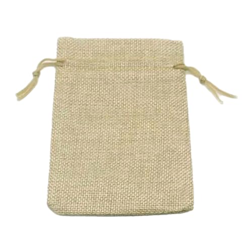 10 Stück Jutesäckchen Jute-Geschenktüten Stoffbeutel mit Kordelzug,Leinen-Säckchen,Säcke zum Adventskalender Schmuck Gastgeschenke und DIY Handwerk,für Weihnachten Hochzeit,Leinenfarbe,13 x 18 cm von Blausky