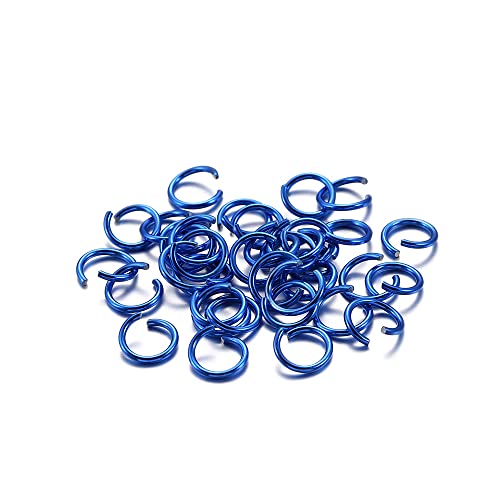 1500 Stück Spaltringe,Aluminium Biegeringe,Metall Kettenringe,Verbindungsstücke für Schmuck,Kleine Metallringe,Jump Ringe,für Choker Armband Halsketten DIY Haarschmuck Herstellung,Blau,1 x 10 mm von Blausky