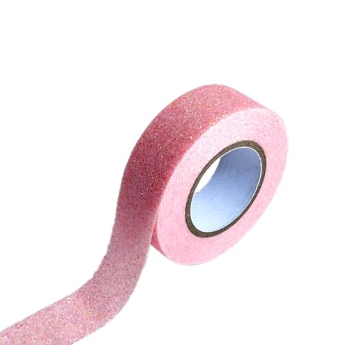 2x5m Washi Tape,15mm Breite Glitzer-Washi-Tape Buntes DIY Papier Masking Tapes Dekrativer Klebeband Bastelband Sticky Glitter Trim für Kunsthandwerk Bullet Journals Verpackung,Rosa von Blausky