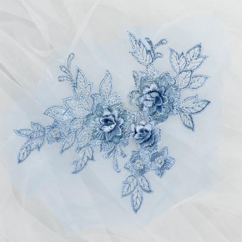 3D Stickerei Spitzenapplikation,Blumen Spitze Nähen Applikation,Gestickte Spitze Ausschnitt Blumenkragen Stickerei Patches Zubehör für DIY Cheongsam Hochzeit Brautkleid 15x20cm,Dunkelblau 3D Stickerei Spitzenapplikation,Blumen Spitze Nähen Applikation,Gestickte Spitze Ausschnitt Blumenkragen Stickerei Patches Zubehör für DIY Cheongsam Hochzeit Brautkleid 15x20cm,Dunkelblau von Blausky