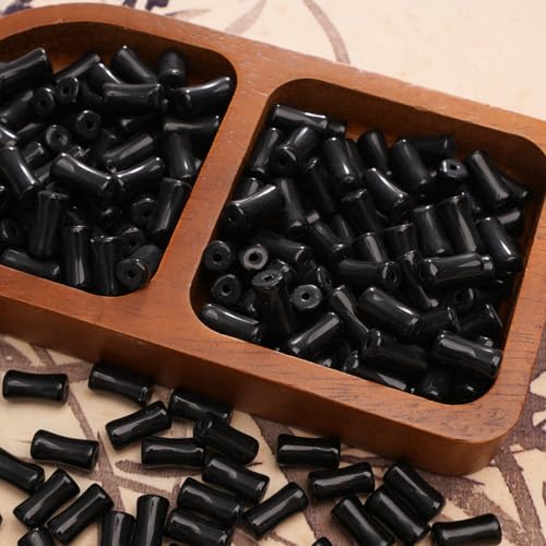 40 Stück 6 x 12 mm Bambus-förmige Glasperlen,Röhrenperlen Lose Glas Perlen mit Loch zum Auffädeln,Mini Bambusperlen für DIY Schmuck Machen Armband Ohrringe Deco Handwerk,Schwarz 40 Stück 6 x 12 mm Bambus-förmige Glasperlen,Röhrenperlen Lose Glas Perlen mit Loch zum Auffädeln,Mini Bambusperlen für DIY Schmuck Machen Armband Ohrringe Deco Handwerk,Schwarz von Blausky
