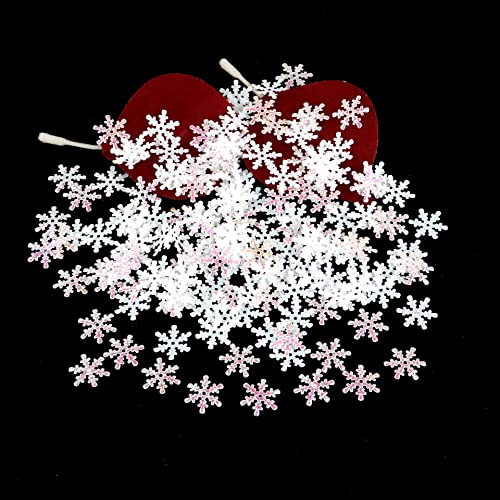 600 Stück Konfetti,Streudeko,Glitzer Weihnachtsdeko,Schneeflocken Deko Konfetti zum Werfen Platzieren Kleben,Weihnachten Confetti,Tischdeko für Jubiläen Partys Geburtstage DIY,Weiß,1.5 cm von Blausky