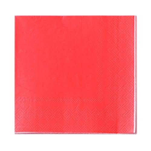80 Stück Einfarbiger Servietten,Einweg-Partyservietten Quadrat Papierservietten Servietten 2-lagig aus Frischzellstoff für Cocktail Abendessen Hochzeit Geburtstags 25x25cm,Rot 80 Stück Einfarbiger Servietten,Einweg-Partyservietten Quadrat Papierservietten Servietten 2-lagig aus Frischzellstoff für Cocktail Abendessen Hochzeit Geburtstags 25x25cm,Rot von Blausky