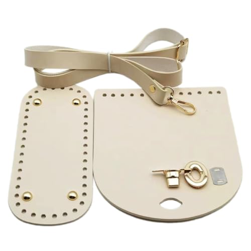 Blausky 1 Set DIY-Taschenzubehör,Schultergurt aus PU und Leder Boden Tasche,Taschenboden mit Löchern zum Häkeln,Taschen-Lederzubehör für Strickbeutel Handtasche Schultertasche,Off-White Blausky 1 Set DIY-Taschenzubehör,Schultergurt aus PU und Leder Boden Tasche,Taschenboden mit Löchern zum Häkeln,Taschen-Lederzubehör für Strickbeutel Handtasche Schultertasche,Off-White von Blausky