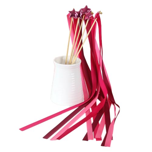 Blausky 10 Stück Stern Wedding Wands,Zauberstäbe mit Glocke Romantic Hochzeit Luftschlangen Ribbon Wands Seidenfeenstab für Hochzeiten Geburtstage Partys Feiertagsfeiern verwendet,Rot Blausky 10 Stück Stern Wedding Wands,Zauberstäbe mit Glocke Romantic Hochzeit Luftschlangen Ribbon Wands Seidenfeenstab für Hochzeiten Geburtstage Partys Feiertagsfeiern verwendet,Rot von Blausky