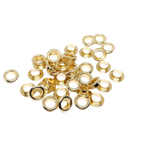 Blausky 100 Sets Innendurchmesser ca. 3mm Ösen Werkzeug,Metallösen Ösen-Sortiment Ösen Set mit Unterlegscheiben Nieten aus Eisen für Planen Leder Stoff Gürtel Schuhe Handtaschen,Gold Blausky 100 Sets Innendurchmesser ca. 3mm Ösen Werkzeug,Metallösen Ösen-Sortiment Ösen Set mit Unterlegscheiben Nieten aus Eisen für Planen Leder Stoff Gürtel Schuhe Handtaschen,Gold von Blausky