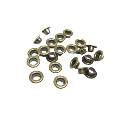 Blausky 100 Sets Innendurchmesser ca. 4mm Ösen Werkzeug,Metallösen Ösen-Sortiment Ösen Set mit Unterlegscheiben Nieten aus Eisen für Planen Leder Stoff Gürtel Schuhe Handtaschen,Bronze Blausky 100 Sets Innendurchmesser ca. 4mm Ösen Werkzeug,Metallösen Ösen-Sortiment Ösen Set mit Unterlegscheiben Nieten aus Eisen für Planen Leder Stoff Gürtel Schuhe Handtaschen,Bronze von Blausky