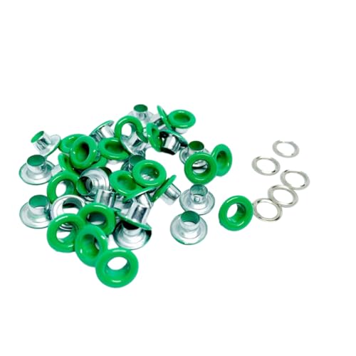 Blausky 100 Sets Innendurchmesser ca. 8mm Ösen Werkzeug,Metallösen Ösen-Sortiment Ösen Set mit Unterlegscheiben Nieten aus Eisen für Planen Leder Stoff Gürtel Schuhe Handtaschen,Grün Blausky 100 Sets Innendurchmesser ca. 8mm Ösen Werkzeug,Metallösen Ösen-Sortiment Ösen Set mit Unterlegscheiben Nieten aus Eisen für Planen Leder Stoff Gürtel Schuhe Handtaschen,Grün von Blausky