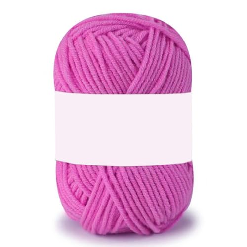 Blausky 1x50 m(25g) Handstrickgarne Bunt Acrylgarn Crochet Yarn Weiches Häkelgarn aus Acryl Acryl Wolle zum Stricken Häkeln und Kunsthandwerk für Anfänger,Durchmesser ca. 2,5mm,Rosa E von Blausky