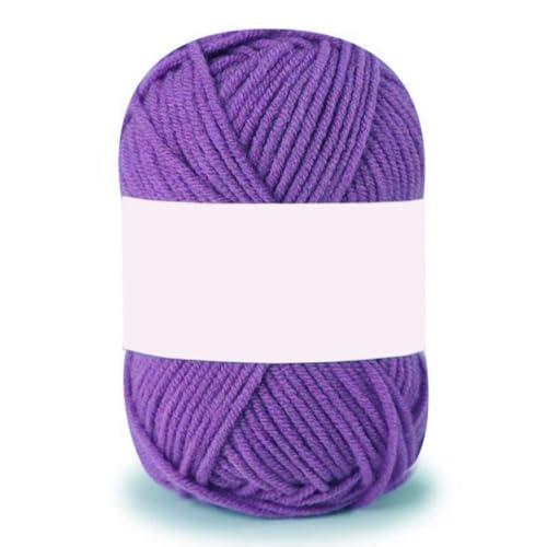 Blausky 1x50 m(25g) Handstrickgarne Bunt Acrylgarn Crochet Yarn Weiches Häkelgarn aus Acryl Acryl Wolle zum Stricken Häkeln und Kunsthandwerk für Anfänger,Durchmesser ca. 2,5mm,Violett A von Blausky