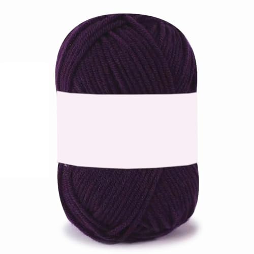 Blausky 1x50 m(25g) Handstrickgarne Bunt Acrylgarn Crochet Yarn Weiches Häkelgarn aus Acryl Acryl Wolle zum Stricken Häkeln und Kunsthandwerk für Anfänger,Durchmesser ca. 2,5mm,Violett B von Blausky