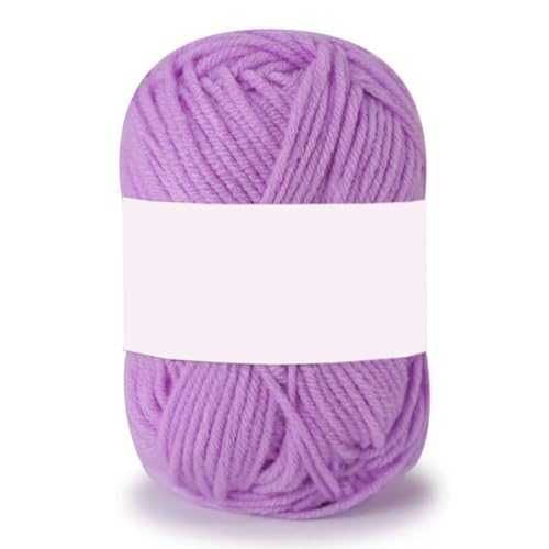 Blausky 1x50 m(25g) Handstrickgarne Bunt Acrylgarn Crochet Yarn Weiches Häkelgarn aus Acryl Acryl Wolle zum Stricken Häkeln und Kunsthandwerk für Anfänger,Durchmesser ca. 2,5mm,Violett D von Blausky