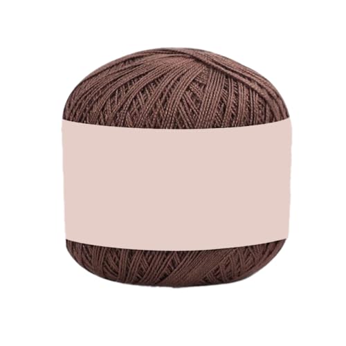 Blausky 1x60g Dünner Baumwollfade,NäHmaschinengarn Nähfaden Garn Stickgarn aus Baumwolle NäHgarn Allzweckgarn Sewing Thread Baumwollgarn zum Basteln für Hand- und Maschinennähen,Braun von Blausky