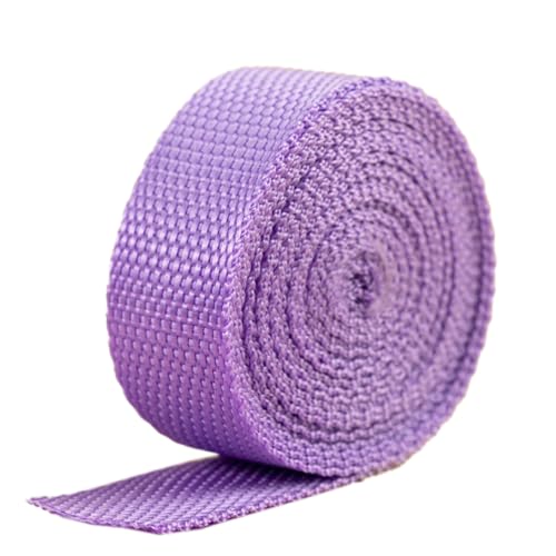 Blausky 2.5cm x 10m Polypropylene Gurtband,Nylon Gurtband,Dekoband Schleifenband Breit Gurtbänder Bänder Stoffgurt für DIY-Herstellung Gepäckgurt,Handtaschen Haustierhalsband Rucksack,Hellviolett von Blausky