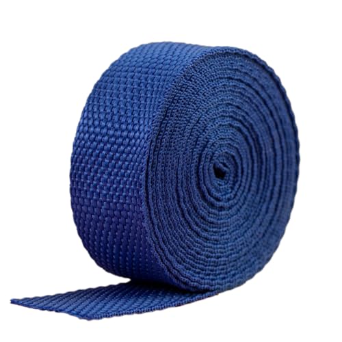 Blausky 2.5cm x 10m Polypropylene Gurtband,Nylon Gurtband,Dekoband Schleifenband Breit Gurtbänder Bänder Stoffgurt für DIY-Herstellung Gepäckgurt,Handtaschen Haustierhalsband Rucksack,Königsblau von Blausky