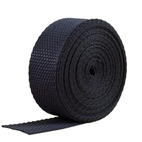 Blausky 2.5cm x 20m Polypropylene Gurtband,Nylon Gurtband,Dekoband Schleifenband Breit Gurtbänder Bänder Stoffgurt für DIY-Herstellung Gepäckgurt,Handtaschen Haustierhalsband Rucksack,Dunkelblau von Blausky