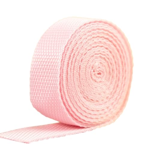 Blausky 2.5cm x 20m Polypropylene Gurtband,Nylon Gurtband,Dekoband Schleifenband Breit Gurtbänder Bänder Stoffgurt für DIY-Herstellung Gepäckgurt,Handtaschen Haustierhalsband Rucksack,Hellrosa von Blausky