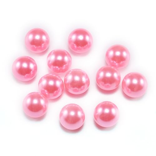 Blausky 200 Stück Perlen zum Basteln,Multicolor Lose Perlen Kunstperle mit Löchern ABS Imitat Perle Rund Perlen Kleine Füllstoff Perlen Pearl für Schmuckherstellung Handwerk Dekoration,Rosa,5mm von Blausky