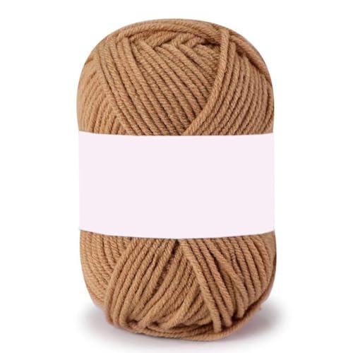 Blausky 2x50 m(50g) Handstrickgarne Bunt Acrylgarn Crochet Yarn Weiches Häkelgarn aus Acryl Acryl Wolle zum Stricken Häkeln und Kunsthandwerk für Anfänger,Durchmesser ca. 2,5mm,Khaki von Blausky