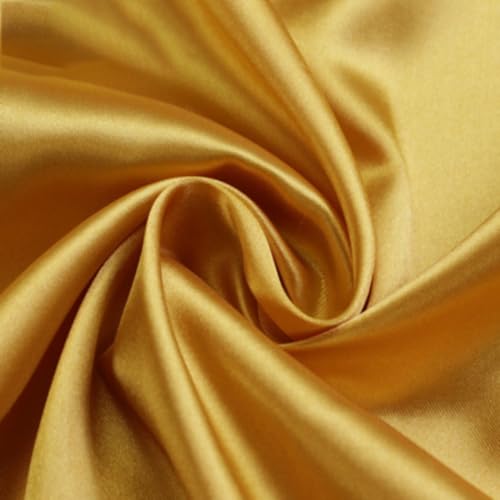 Blausky 3m x 150cm Satin Stoff,Seidiger Futterstoff Meterware aus Polyester Satinstoff Dekostoff Glänzender Stoff zum Nähen für Kostümen Bekleidung Hochzeitskleider Schleife Tischdecken,Gold Blausky 3m x 150cm Satin Stoff,Seidiger Futterstoff Meterware aus Polyester Satinstoff Dekostoff Glänzender Stoff zum Nähen für Kostümen Bekleidung Hochzeitskleider Schleife Tischdecken,Gold von Blausky