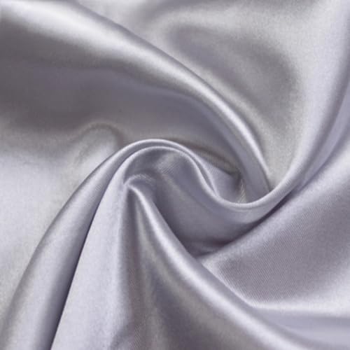 Blausky 3m x 150cm Satin Stoff,Seidiger Futterstoff Meterware aus Polyester Satinstoff Dekostoff Glänzender Stoff zum Nähen für Kostümen Bekleidung Hochzeitskleider Schleife Tischdecken,Silber Blausky 3m x 150cm Satin Stoff,Seidiger Futterstoff Meterware aus Polyester Satinstoff Dekostoff Glänzender Stoff zum Nähen für Kostümen Bekleidung Hochzeitskleider Schleife Tischdecken,Silber von Blausky