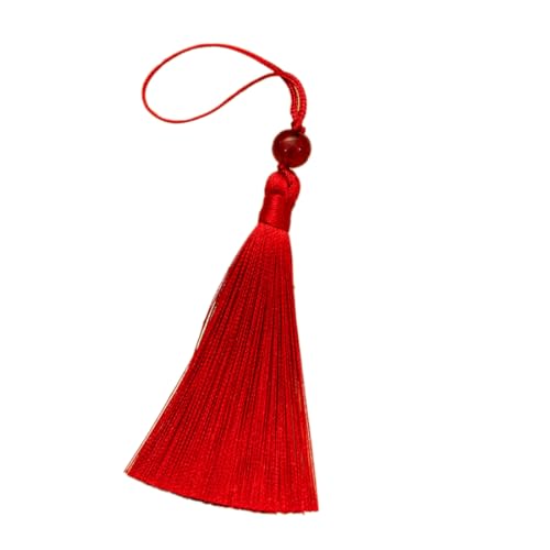 Blausky 50 Stück 15cm Seide Quaste,Weiche Bunte Quasten Handgemachte Quaste zum Basteln Quastenanhänger mit Glasperlen für DIY Schmuckherstellung Lesezeichen Ohrringe Wohnkultur,Weinrot Blausky 50 Stück 15cm Seide Quaste,Weiche Bunte Quasten Handgemachte Quaste zum Basteln Quastenanhänger mit Glasperlen für DIY Schmuckherstellung Lesezeichen Ohrringe Wohnkultur,Weinrot von Blausky