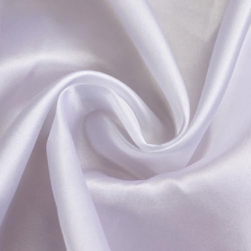 Blausky 5m x 150cm Satin Stoff,Seidiger Futterstoff Meterware aus Polyester Satinstoff Dekostoff Glänzender Stoff zum Nähen für Kostümen Bekleidung Hochzeitskleider Schleife Tischdecken,Weiß A Blausky 5m x 150cm Satin Stoff,Seidiger Futterstoff Meterware aus Polyester Satinstoff Dekostoff Glänzender Stoff zum Nähen für Kostümen Bekleidung Hochzeitskleider Schleife Tischdecken,Weiß A von Blausky