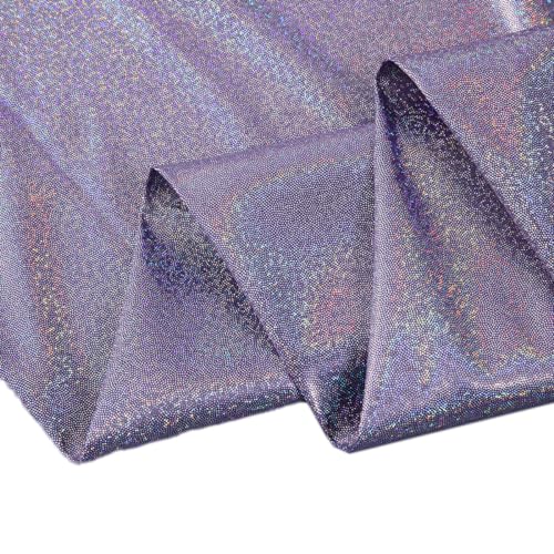 Blausky Glitzerstoff,Paillettenstoff,Dekostoff mit kleine Pailletten,Glitter Stoffe,Laserstoff,Glanz Stoff,Bunte Deko Stoffe,für Bühnenkostüme,Tischedeko,Bogenknoten,100 cm x 150 cm,Dunkelviolett von Blausky