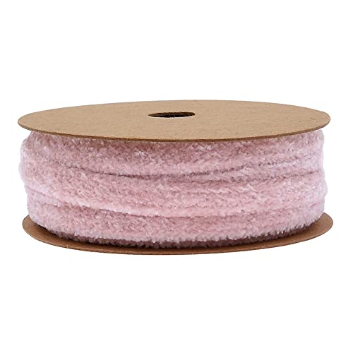 Blausky Plüsch Schleifenband,Hochzeit Stoffband,Geschenkband,Plüsch-Gurtband,Dekoration Geschenkband,Chenille,für Heimwerkerkunst Dekorieren Verpacken und Basteln,3 m x 10 mm,Rosa von Blausky