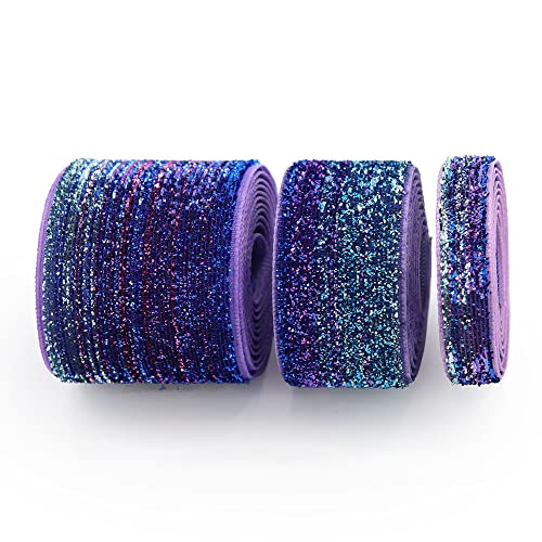 Blausky Schleifenband,Glitzer Gurtband,Glitterband,Stoffband,Bänder zum Basteln,Regenbogeband,Farbverlauf Glitzerband für Hochzeit Geburtstag Weihnachten Geschenkverpackung,Blau Lila,10mm x 10 Yards Blausky Schleifenband,Glitzer Gurtband,Glitterband,Stoffband,Bänder zum Basteln,Regenbogeband,Farbverlauf Glitzerband für Hochzeit Geburtstag Weihnachten Geschenkverpackung,Blau Lila,10mm x 10 Yards von Blausky