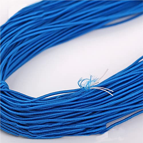 Elastisch Faden,1.5 mm x 75 m Flexibles Gummiband,Gummikordel,Gummischnur,Mehrfarbig Perlenschnur,für Schmuck,Masken,Party-Hüte,Camping,Schnürsenkel,DIY Projekte und Handwerk,Blau von Blausky