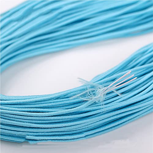 Elastisch Faden,1.5 mm x 75 m Flexibles Gummiband,Gummikordel,Gummischnur,Mehrfarbig Perlenschnur,für Schmuck,Masken,Party-Hüte,Camping,Schnürsenkel,DIY Projekte und Handwerk,Himmelblau von Blausky