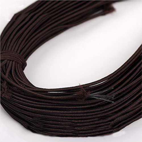 Elastisch Faden,1.5 mm x 75 m Flexibles Gummiband,Gummikordel,Gummischnur,Mehrfarbig Perlenschnur,für Schmuck,Masken,Party-Hüte,Camping,Schnürsenkel,DIY Projekte und Handwerk,Kaffee von Blausky