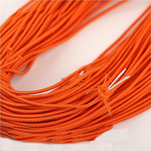 Elastisch Faden,1.5 mm x 75 m Flexibles Gummiband,Gummikordel,Gummischnur,Mehrfarbig Perlenschnur,für Schmuck,Masken,Party-Hüte,Camping,Schnürsenkel,DIY Projekte und Handwerk,Orange von Blausky