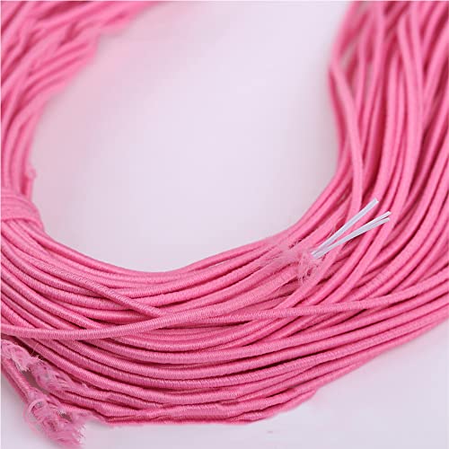 Elastisch Faden,1.5 mm x 75 m Flexibles Gummiband,Gummikordel,Gummischnur,Mehrfarbig Perlenschnur,für Schmuck,Masken,Party-Hüte,Camping,Schnürsenkel,DIY Projekte und Handwerk,Rosa von Blausky