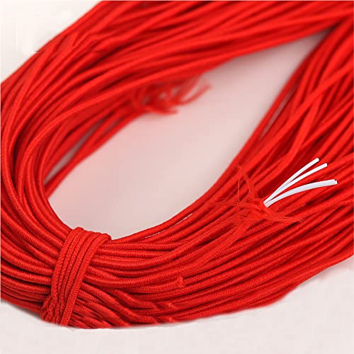 Elastisch Faden,1.5 mm x 75 m Flexibles Gummiband,Gummikordel,Gummischnur,Mehrfarbig Perlenschnur,für Schmuck,Masken,Party-Hüte,Camping,Schnürsenkel,DIY Projekte und Handwerk,Rot von Blausky