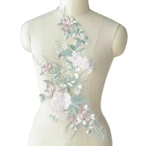 Stickerei Spitze Applikation,Spitzenkragen,Blumen-Gestickter Patch,Spitzenborte,Spitze Applique,Floraler Spitzenstoff für DIY Nähen Kleidung Brautkleid Hochzeitskleid,Grün,24x50cm Stickerei Spitze Applikation,Spitzenkragen,Blumen-Gestickter Patch,Spitzenborte,Spitze Applique,Floraler Spitzenstoff für DIY Nähen Kleidung Brautkleid Hochzeitskleid,Grün,24x50cm von Blausky