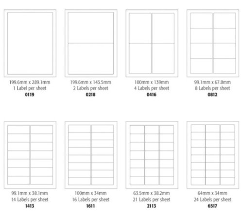 Blick Computer-Etiketten - 100 Blatt - 99, 1 mm x 57 mm von Blick