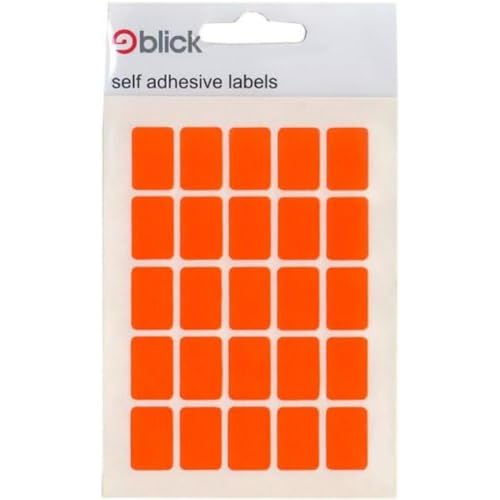 Blick Etiketten Vorteilspackung (5 Tüten, 12 x 18 mm) orange von Blick