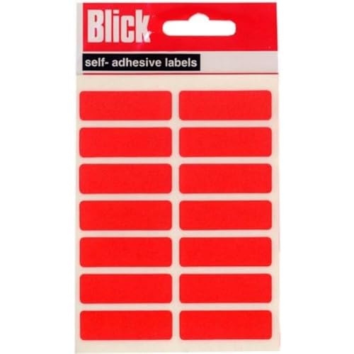 Blick Etiketten Vorteilspackung (5 Tüten, 12 x 38 mm) rot von Blick