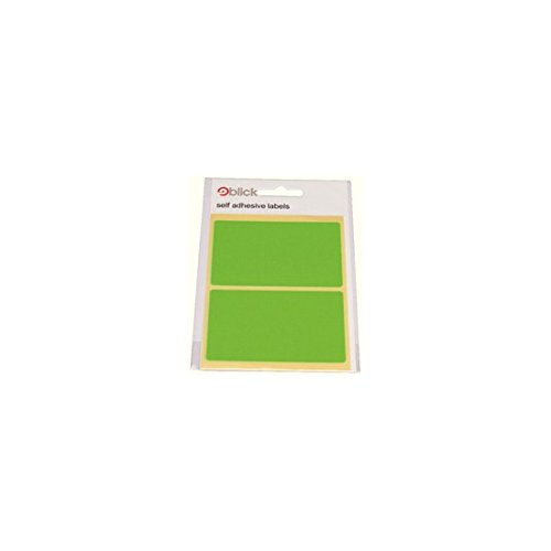 Blick Fluorescent Green Aufkleber, Etiketten Selbstklebend, 50mm x 80mm (8 Aufkleber) von Blick