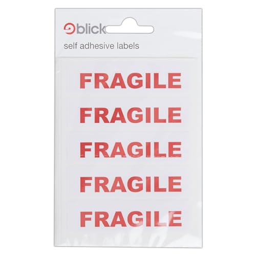 Blick Fragile Aufkleber 19mm x 63mm (35 Aufkleber) von Blick