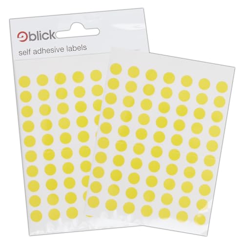 Blick Yellow Circle Aufkleber 8mm (490 Aufkleber) von Blick