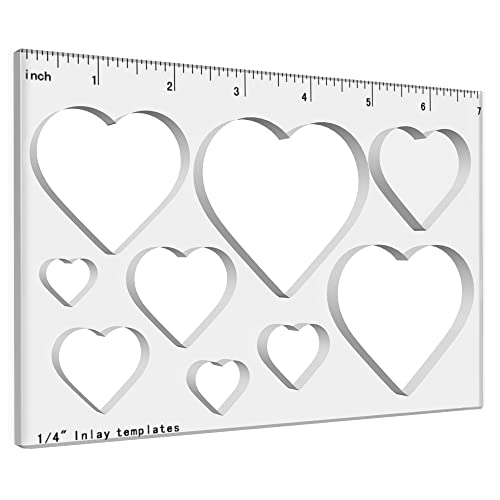 Inlay Template Set, Decorative Templates and Router Template for Woodworking，Router Jig Template (1P Heart) von Blifula