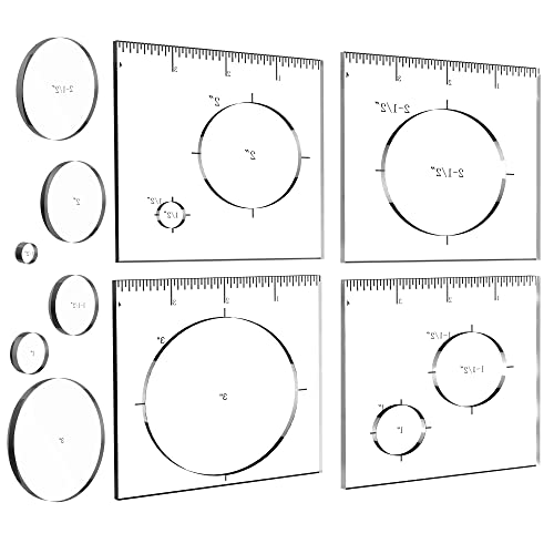 Inlay Template Set, Decorative Templates and Router Template for Woodworking，Router Jig Template (4P Circle) von Blifula