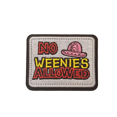 Aufnäher mit Aufschrift "No Weenies Allowed Moral": Lustiger Meme-Aufnäher, Militär-Patch, Klettverschluss, bestickter Emblem-Verschluss für taktische Rucksack, Tasche, Murph, Weste, Jeans, Hut, Helm von Blimark