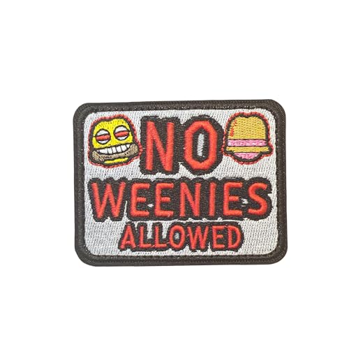 Blimark Aufnäher mit Aufschrift "No Weenies Allowed": Lustiger Militär-Moral-Patch, niedlicher Meme-Aufnäher, Mello Patch – Klettverschluss – bestickter Emblem-Verschluss für taktische Rucksäcke, von Blimark