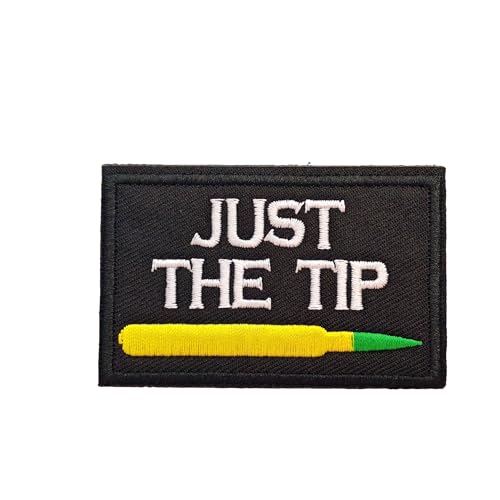 Blimark Just The Tip Penetrator Patch: Lustiger Militär-Moral-Patch, niedlicher Meme-Aufnäher, Mello Patch – Klettverschluss – bestickter Emblem-Verschluss für taktische Rucksack, Tasche, von Blimark